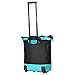 RAVE Carry-on Luggage Rolling Shopper Tote, Black and Blue