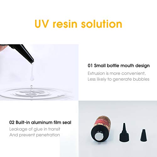 UV Resin Crystal Clear Hard Type LED Lamp Curing Resin DIY Jewelry Making Art 200g