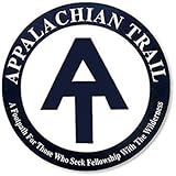 Round Vintage Appalachian Trail - A Footpath. Wilderness Sticker (Hike National Park Forest)