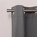 NICETOWN Kitchen Curtains Tiers Sets for Windows - Thermal Insulated Home Decor Blackout Grommet Window Treatment Drapes for Camper RV (29W by 36L with 1.2 inches Header, Grey, 1 Pair)
