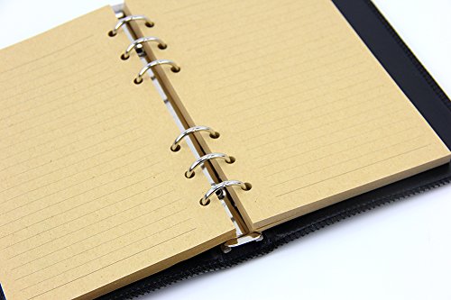 A6 Journal Refills Kraft Inserts - 5 x 7 Binder Filler Papers, 120 Sheets / 240 Writing Pages, Lined