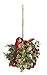 Ganz Kissing Krystals Red Acrylic Nesting Cardinal Bird Christmas Ornament with Holly Berries and Greenery