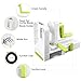Spiralizer Vegetable Slicer, Deik Spiral Slicer 5 Blade, 2018 New Model Foldable, Strongest Heaviest Duty Veggie Pasta and Spaghetti Maker for Low Healthy Carb/Paleo/Gluten-Free