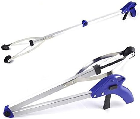 PythonWorld Aluminum Reacher Grabber, 30.42" Extra Long Handy Mobility Aid Suction Cup Grip Grabber Pick Up Tool for Light Bulb Remover, Trash Pick Up, Litter Picker, Garden Nabber Arm Extension