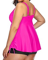 Aqua Eve Women Plus Size Tankini Swimsuit Two Piece