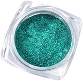 Nail Powder Glitter Interior Mirror Effect Chrome Metallic Nail Manicure Pigment Equipment Gel Nail Polish Stylish Nail Art Decoration Supplies (Color: Green)