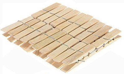 Vishesh Shopping Wooden Clips Bamboo Cloth Packing , Standard Size , Mixed Colour -Set of 20