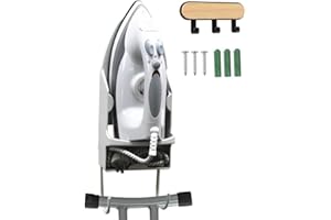 EVEME Ironing Board Hanger Wall Mount,Laundry Room Iron Board Holder Laundry Room Decor Organization,Electric Iron Holder Rack Household Bathroom Shelf-for Max 5 inch Width