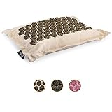 Acupressure Pillow - Acupuncture Pillow for Neck Pain Relief, Back Pain Relief and Stress Relief - Reflexology, Sciatica, Trigger Point Massage Therapy - Organic Linen Cotton with Buckwheat Hull
