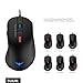 Gamerz GMZ-M3 DPI 6 LED Lights Optical Wired Gaming Mouse, Black/Red