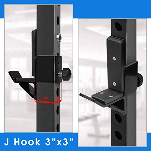 Yes4All Power Rack Attachment JHook Barbell Fit 2x2 or JHook