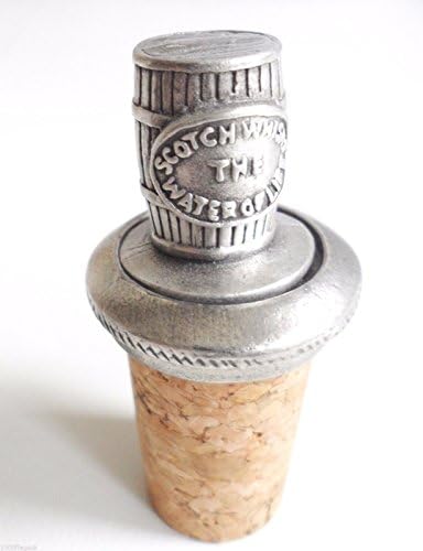 1000 Badges Scotch Whisky Barrel Cask Cork & Pewter Wine Spirits Bottle Stopper Stop