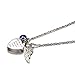 AMIST Birthstone God Has You in His Arms Urn Necklaces for Ashes Pet Cremation Jewelry for Ashes Cremation Urn Necklaces for Ashes for Women Keepsake Necklace for Ashes Sapphire