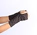 Vovotrade Winter Wrist Arm Hand Warmer Knitted Long Fingerless Gloves (Dark Gray-A)