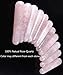 TOP-VRA Natural 2pieces Rose Quartz Pointed Massage Stick Stone Crystal Gua Sha Beads Scraping Massage Tool, Massage for Acupuncture Therapy Point Heart Chakra Treatment (Rose Quartz)