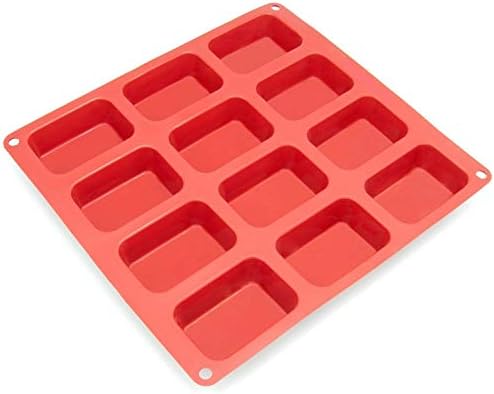 Forkls Silicone All Purpose 12-Cavity Mould for Loaf, Multi Color