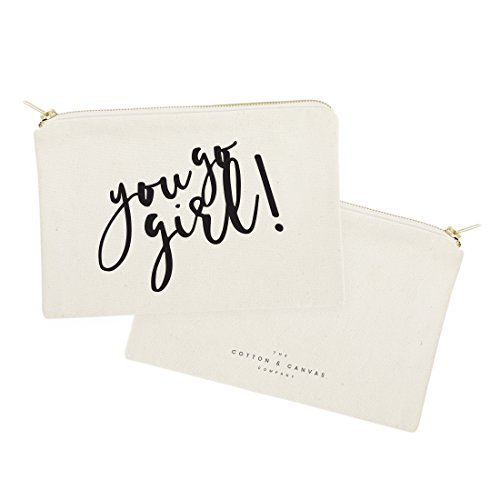The Cotton & Canvas Co.Â You Go GirlÂ Cosmetic Bag and Travel Make Up Pouch