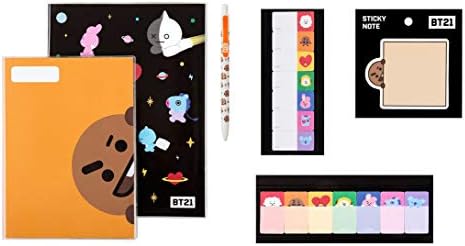 BTS Stationery Set (Suga_Shooky) Notes Sticky Tabs Ball Point Pen Sticky Note All in One Idol Fake Love DNA Answer