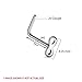 BodyJ4You 5PCS L-Shaped Nose Ring Studs Pack Surgical Steel Goldtone Piercing