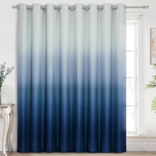Yakamok Light Blocking Ombre Curtains Blue Greyish