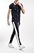 SCREENSHOTBRAND-S11817 Mens Hipster Hip-Hop Premium Tees - Stylish Fashion Multi Print Embroidery Polo T-Shirt - Black-Medium