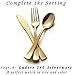 120 Piece Premium Gold Plastic Forks | Extra Heavy Duty with Bright Shiny Finish | Convenient and Strong | Ludere Elegant Disposable Forks