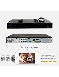 GW Security HD 2592TVL - Sistema de cámaras de seguridad para interiores y exteriores (5 MP, 1920P, CCTV, con disco duro, alerta electrónica, acceso remoto rápido al teléfono inteligente)