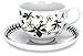 Portmeirion 60820AZ Botanical Garden Tea Cup and Saucer, Set of 6 Assorted Motifs, set, Blue, White
