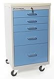 Lakeside SM-524-K-2SB 5 Drawer Mini Cart, Key
