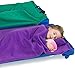 Rollee Pollee Nap Sac Roll-Up Toddler Blanket with Attached Pillow – Soft Fleece Preschool Nap Mat for Daycare or Travel – Machine Washable – Purple