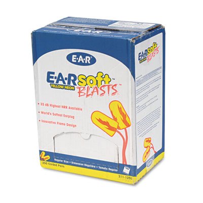 3m Corded Ear Plugs Corded Box Of 200 Yellow