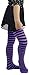 ToBeInStyle Girl's Girls Striped Tights - Black/Purple - S