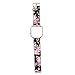 YOSWAN Replacement Band for Blaze, Watchband Floral Soft Leather Strap Replacement Watch Band Wristband Bracelet Strap and Frame for Blaze (Black Pink+ Rose Pink Frame)