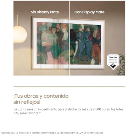 TV 50 Pulgadas The Frame LS03F 4K Smart TV, Galería de Arte con Display Mate, Marcos Intercambiables, 100% Volumen de Color con Quantum Dot y Cable Casi Invisible con One Connect