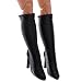 MonkeyJack 12'' Action Figure Accessories 1/6 Black Mid-calf Boots Shoes for Hot Toys Kumik