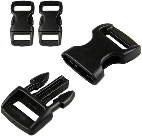 nabati 50 pcs Plastic Contoured Side Release Buckles for Paracord Bracelets