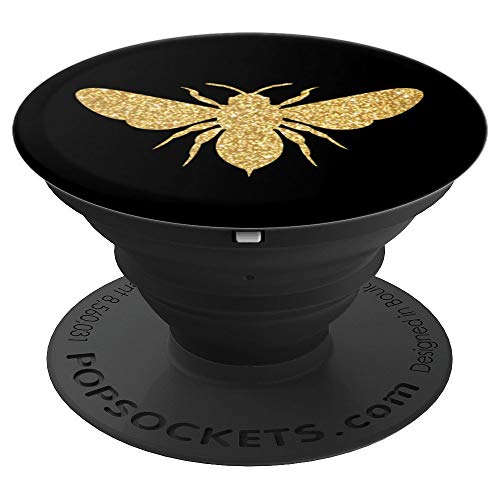 Cute Honeybee Gold Black - PopSockets Grip and Stand for Phones and Tablets