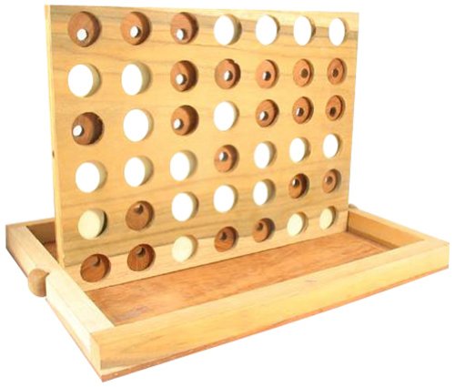 Braille Store Tactile Wooden Connect Four Game for Blind and sighted Players