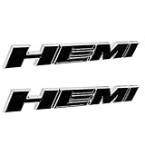 2pcs Black B185 HEMI Emblem Decal Badge Sticker Dodge Charger Ram 1500 Challenger Jeep Grand Cherokee