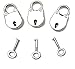 Hyamass 3pcs Vintage Antique Style Mini Bear Head Archaize Padlocks Key Lock with Keys (Silver)