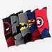LETANG Superhero Dress Socks Captain America Men Socks,Superman,Batmen,Punisher,Deadpools,Cozy Cotton Socks Size10-13（5 Pack