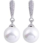 Pearl Drop Clip On Earrings for Women Not Pierced Clip On Pearl Earrings