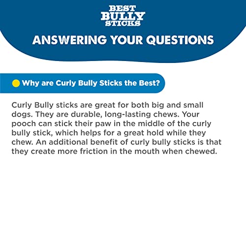 Best Bully Sticks All Natural 1012 Inch Curly Bully Sticks Dogs