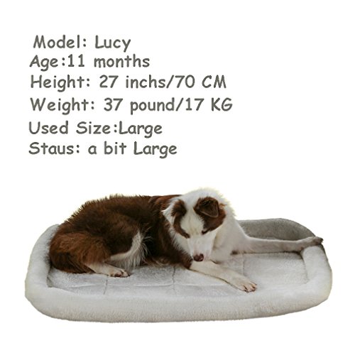 QIAOQI Dog Bed Pet Crates Padded Bolster,Soft Dogs & Cats Kennel and