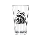Corkology Raccoon Pint Glass, Clear