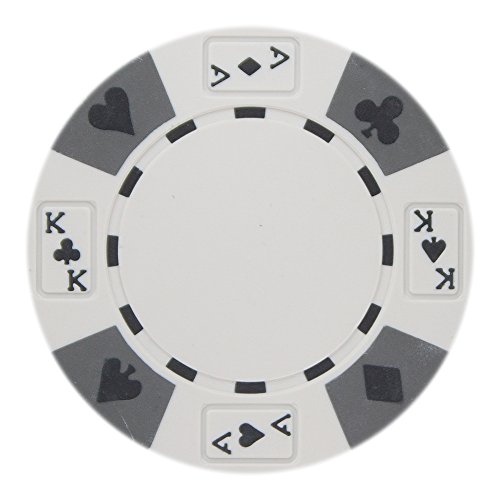 Brybelly Ace King Suited Poker Chip Heavyweight 14-gram Clay Composite â€“ Pack of 50