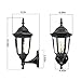 FUDESY Outdoor Wall Porch Lights, Exterior Waterproof Wall Sconce Light Fixture, Black Plastic Wall Lantern Wall Mount Lighting for Front Door, Garage, Patio, FDS341B2 (Bulb Included)