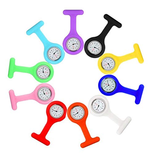 Fob Watches for Nurses, 10 Pcs/Set Clip on Nurse Watches for Women Men