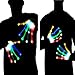 ZPTONE LED Gloves Finger Lights 5 Colors 6 Modes Flashing Skeleton Gloves Halloween Costume Party Favors Light Up Toys Novelty Christmas Gift (Colorful)