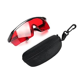 Huepar GL01R Red Laser Enhancement Glasses – Eye Protection Safety Glasses for Red Laser Level, Rotary and Multi-Line…